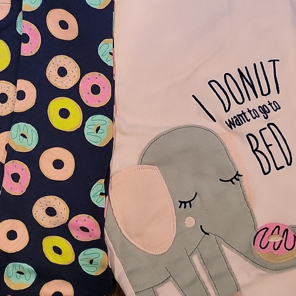 Carter's Girls Pink, Light Blue & Navy Bunny and Owl Pajama Bundle 3 Sets
